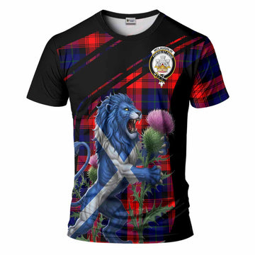 McLaughlin Tartan Crest T-Shirt Scottish Lion Rampant Thistle