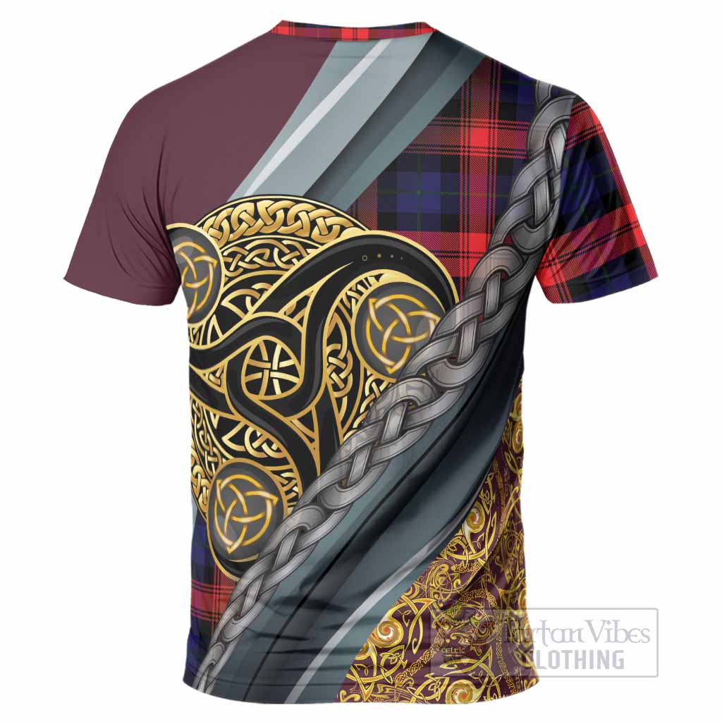 McLaughlin Tartan Crest T-Shirt Scottish Triskele Celtic