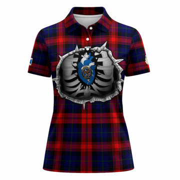 McLaughlin Tartan Crest Women Polo Shirt Scotland In My Veins