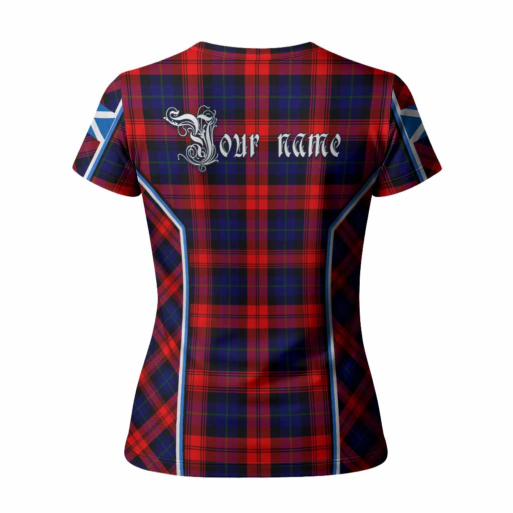 Mclaughlin Tartan Crest Women T shirt Scotland Coat of Arm Flag Style - Tartan Vibes Clothing