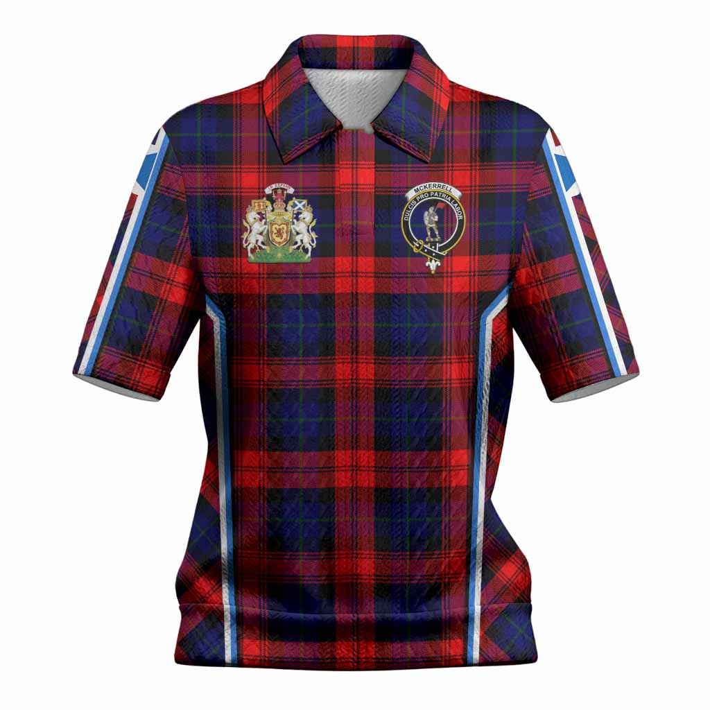 McLaughlin Tartan Crest Women’s Polo Sweater Top Scotland Coat of Arm Flag Style