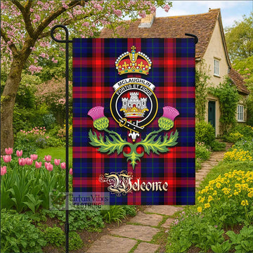 Mclaughlin Tartan Family Crest Garden Flag Royal Thistle Welcome Style
