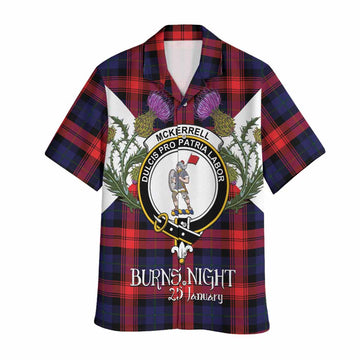McLaughlin Tartan Family Crest Hawaiian Shirt Scottish Burns Night Thistle Floral