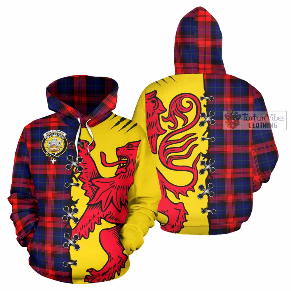 Mclaughlin Tartan Family Crest Hoodie Lion Rampant Honor - Tartan Vibes Clothing
