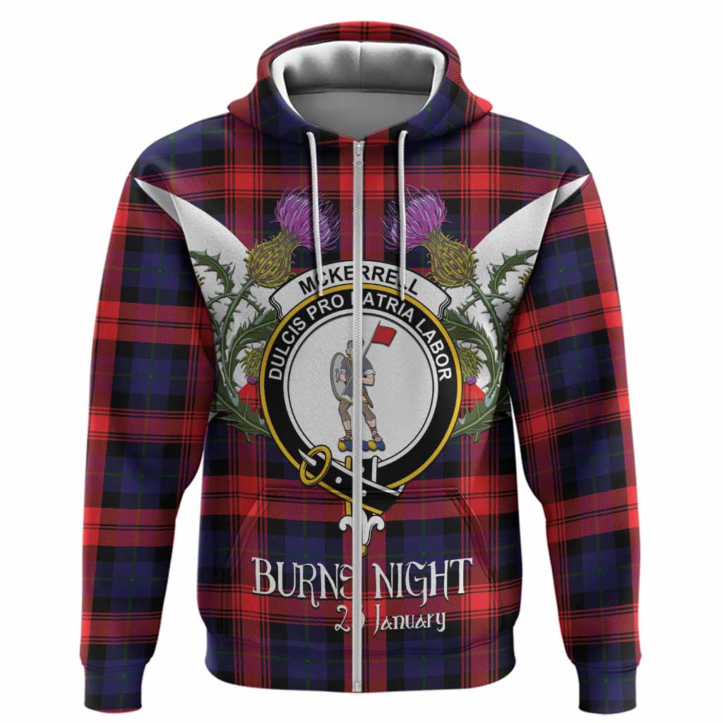 McLaughlin Tartan Family Crest Hoodie Scottish Burns Night Thistle Floral