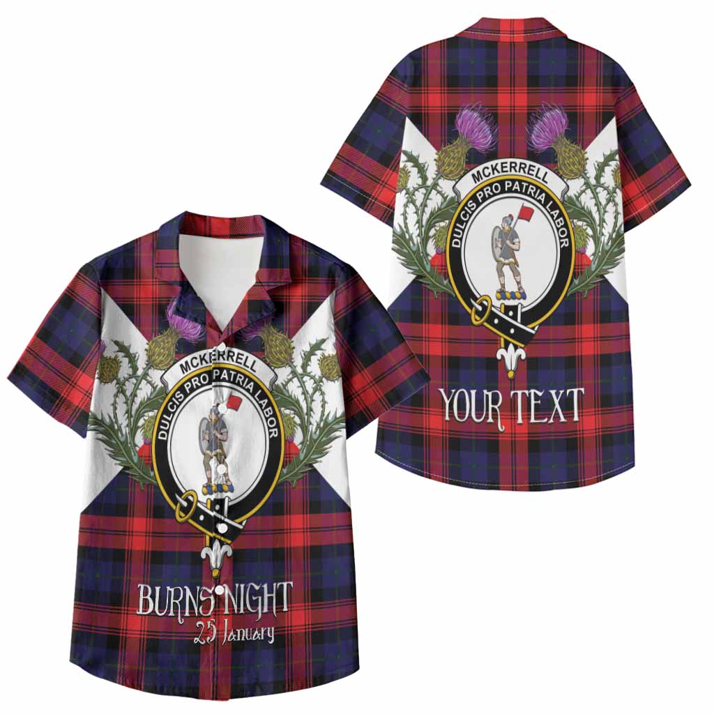 McLaughlin Tartan Family Crest Kid Hawaiian Shirt Scottish Burns Night Thistle Floral
