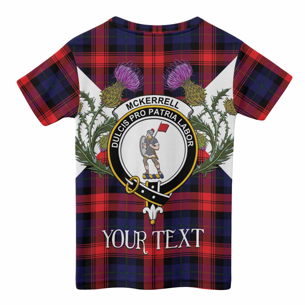 McLaughlin Tartan Family Crest Kid T-shirt Scottish Burns Night Thistle Floral