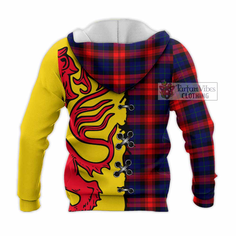 Mclaughlin Tartan Family Crest Knitted Hoodie Lion Rampant Honor - Tartan Vibes Clothing