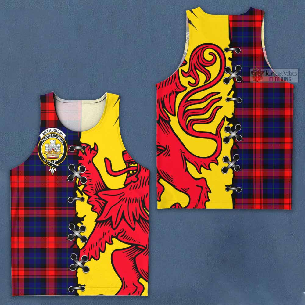 Mclaughlin Tartan Family Crest Men Tank Top Lion Rampant Honor - Tartan Vibes Clothing