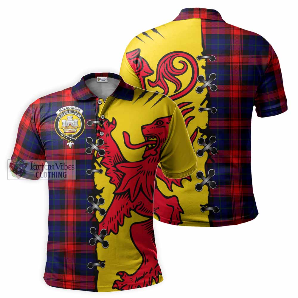Mclaughlin Tartan Family Crest Polo Shirt Lion Rampant Honor - Tartan Vibes Clothing