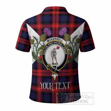 McLaughlin Tartan Family Crest Polo Shirt Scottish Burns Night Thistle Floral