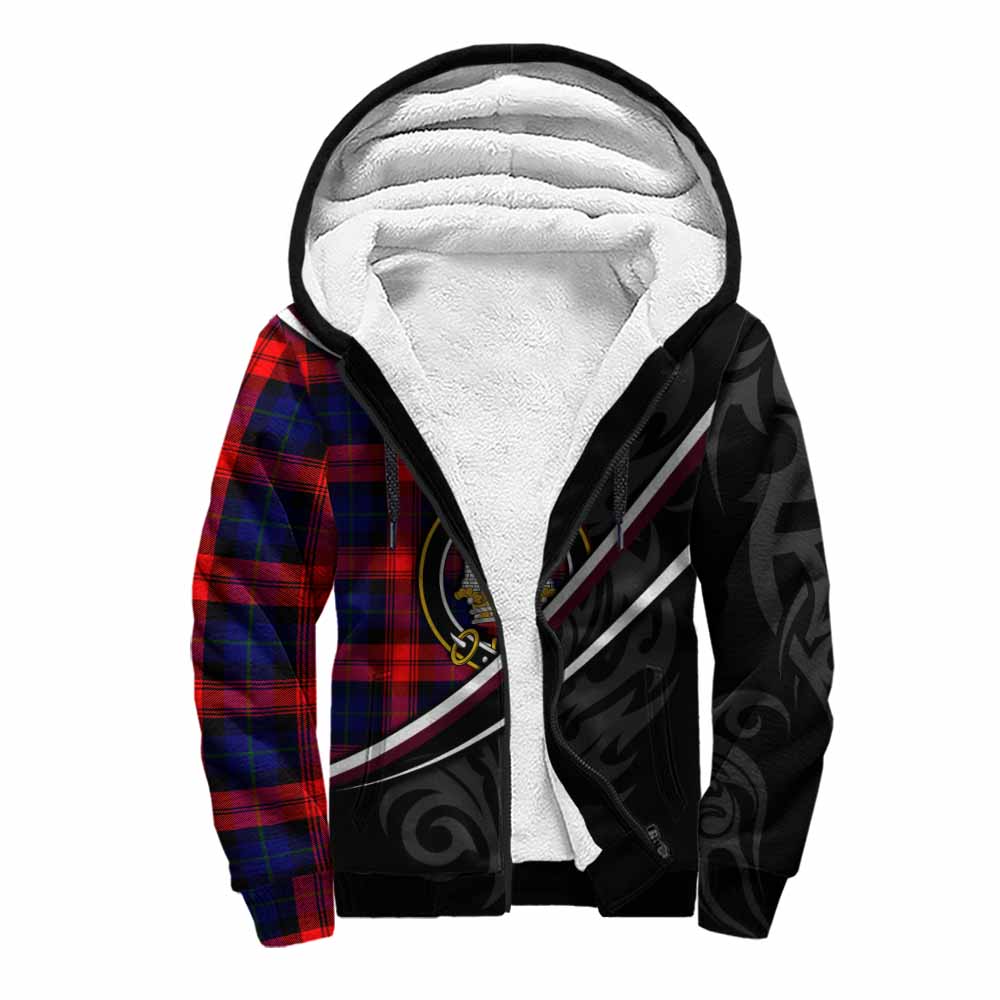 Mclaughlin Tartan Family Crest Sherpa Hoodie Celtic Scottish Thistle Floral - Tartan Vibes Clothing