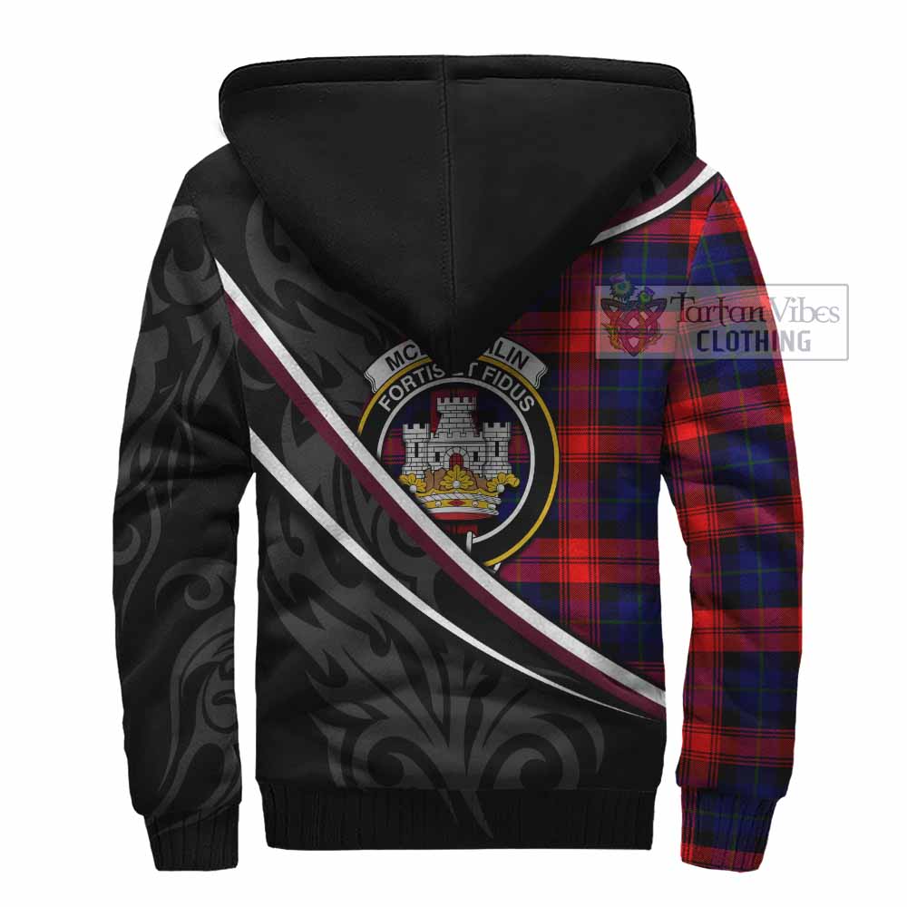 Mclaughlin Tartan Family Crest Sherpa Hoodie Celtic Scottish Thistle Floral - Tartan Vibes Clothing