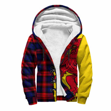 Mclaughlin Tartan Family Crest Sherpa Hoodie Lion Rampant Honor