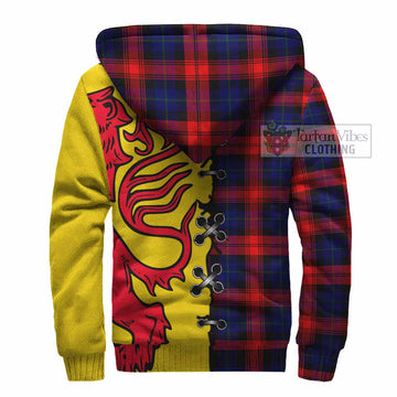 Mclaughlin Tartan Family Crest Sherpa Hoodie Lion Rampant Honor