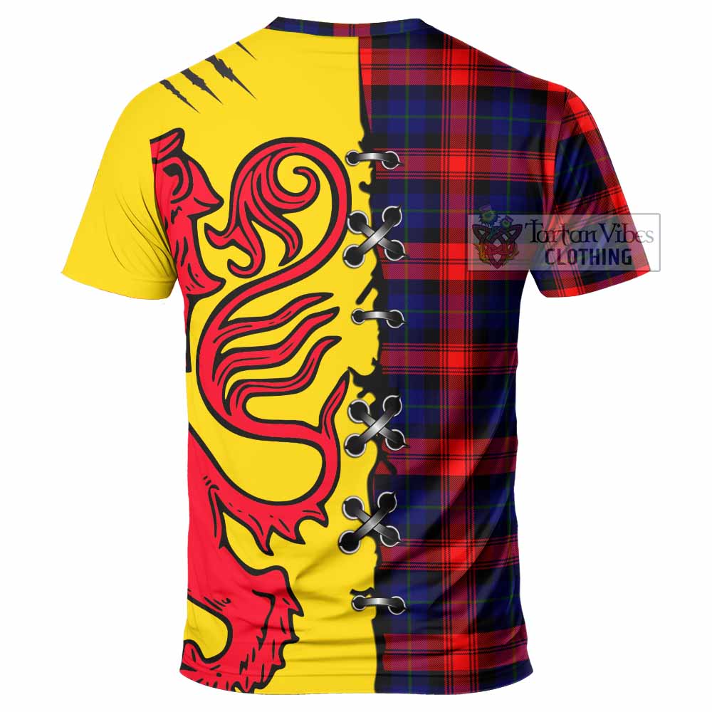 Mclaughlin Tartan Family Crest T-shirt Lion Rampant Honor - Tartan Vibes Clothing