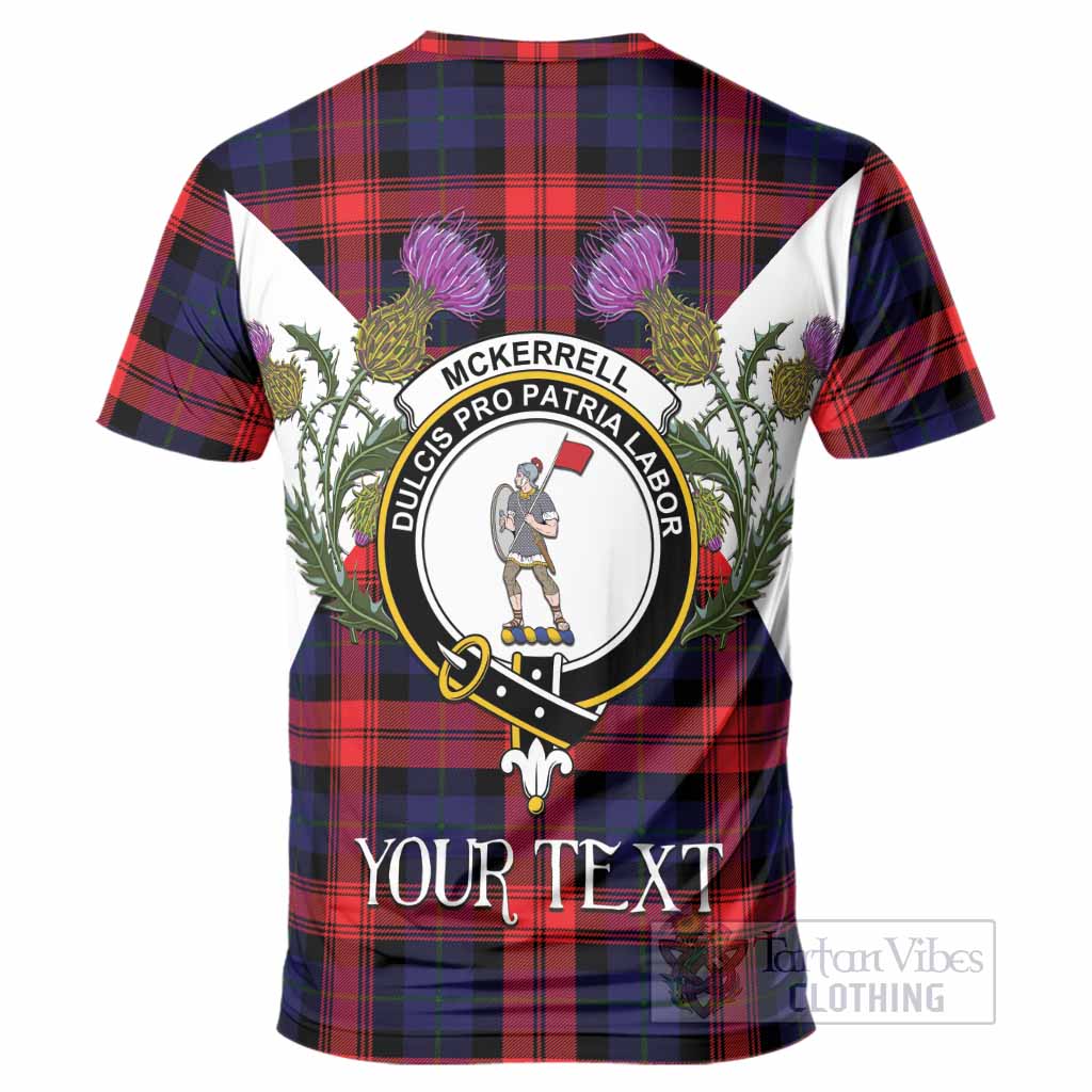 McLaughlin Tartan Family Crest T-Shirt Scottish Burns Night Thistle Floral