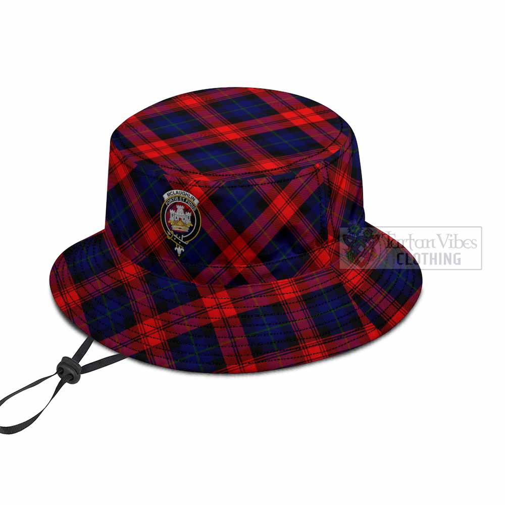 McLaughlin Tartan Fishing Hat with Family Crest