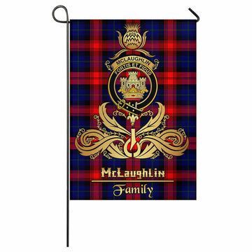 Mclaughlin Tartan Garden Flag with Highland Thistle Cherish Family Crest Style