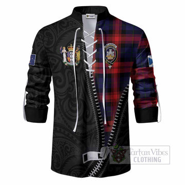 McLaughlin Tartan Ghillie Shirt New Zealand Pattern Unique Zipper Stylized