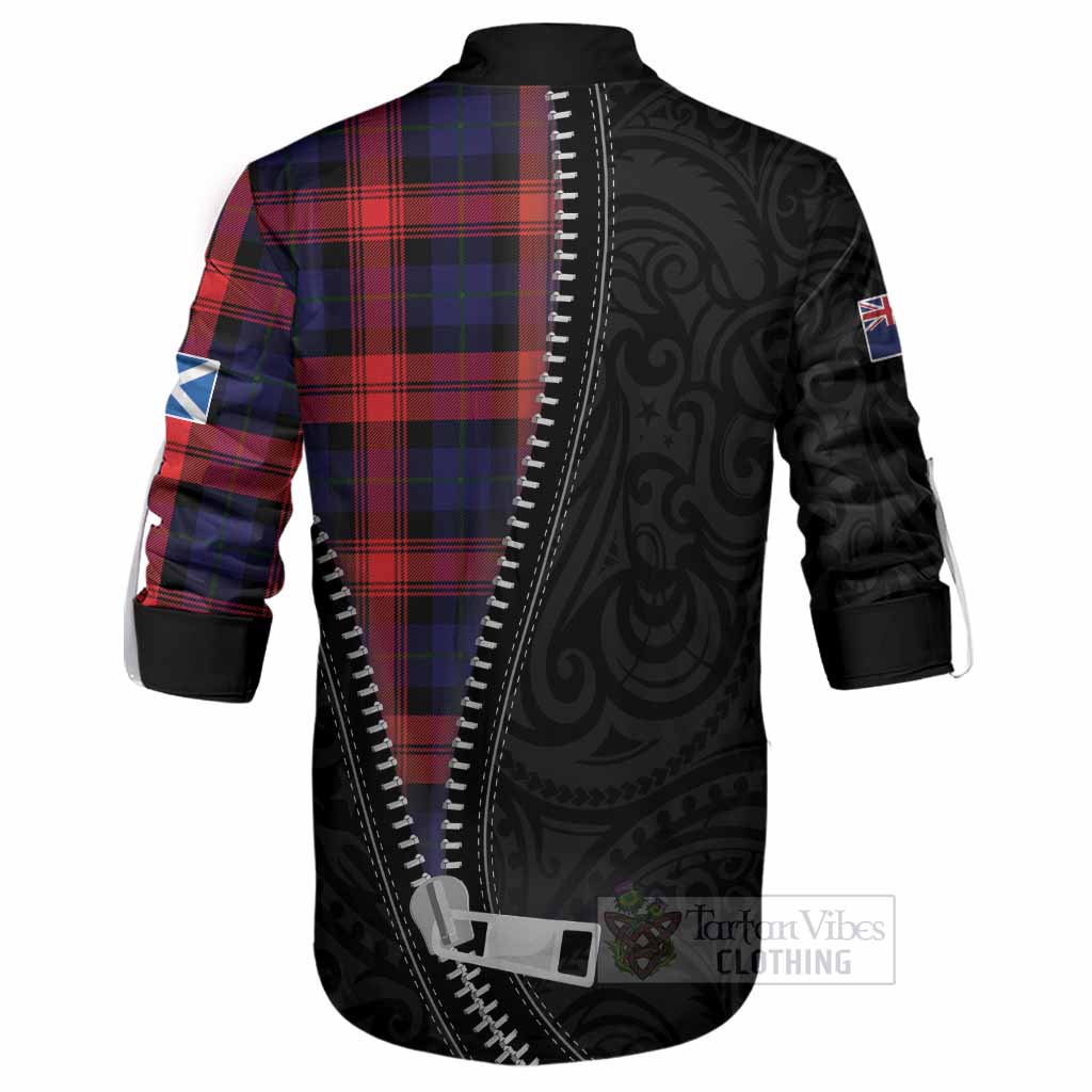 McLaughlin Tartan Ghillie Shirt New Zealand Pattern Unique Zipper Stylized