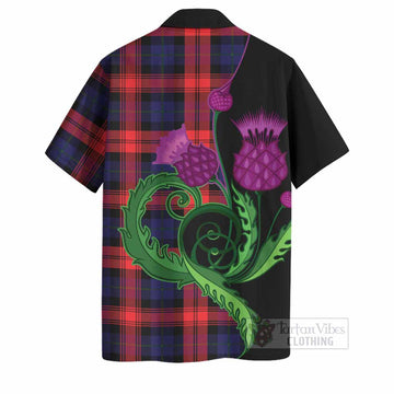 McLaughlin Tartan Hawaiian Shirt Traditional Scottish Thistle
