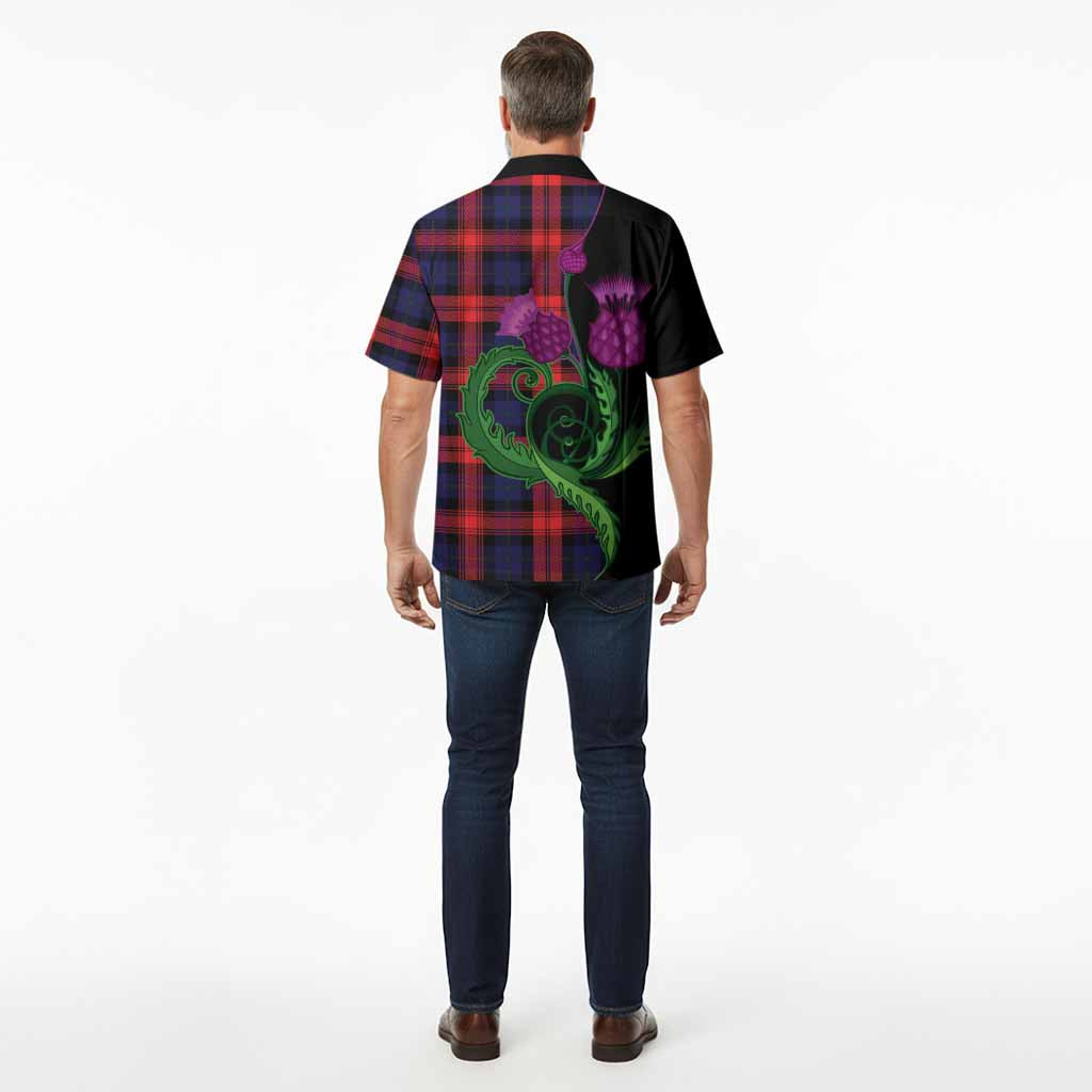 McLaughlin Tartan Hawaiian Shirt Traditional Scottish Thistle