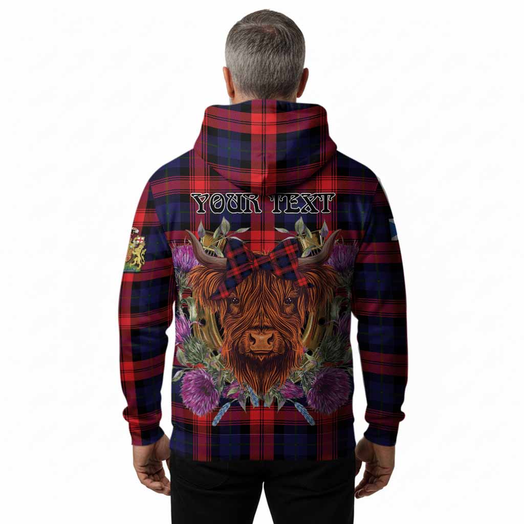 McLaughlin Tartan Hoodie Scottish Thistle Heilan Coo