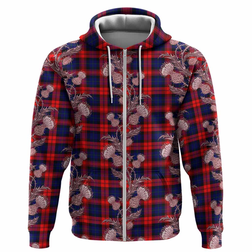 McLaughlin Tartan Hoodie Seamless Scottish Thistle Flowers