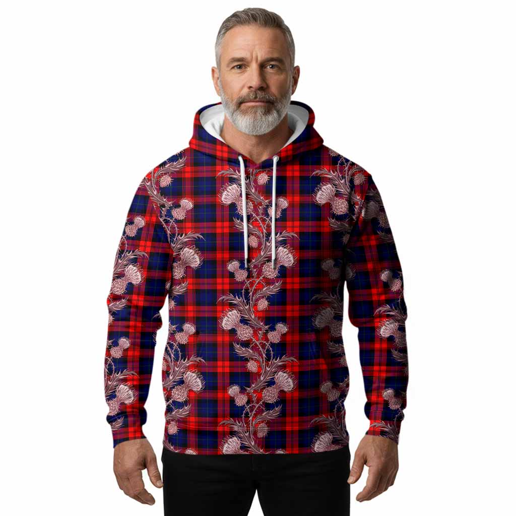 McLaughlin Tartan Hoodie Seamless Scottish Thistle Flowers