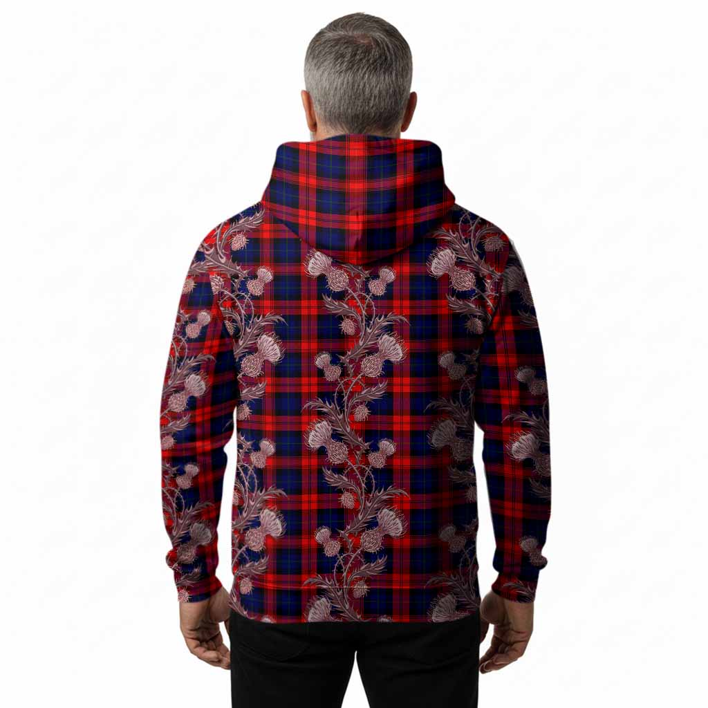 McLaughlin Tartan Hoodie Seamless Scottish Thistle Flowers