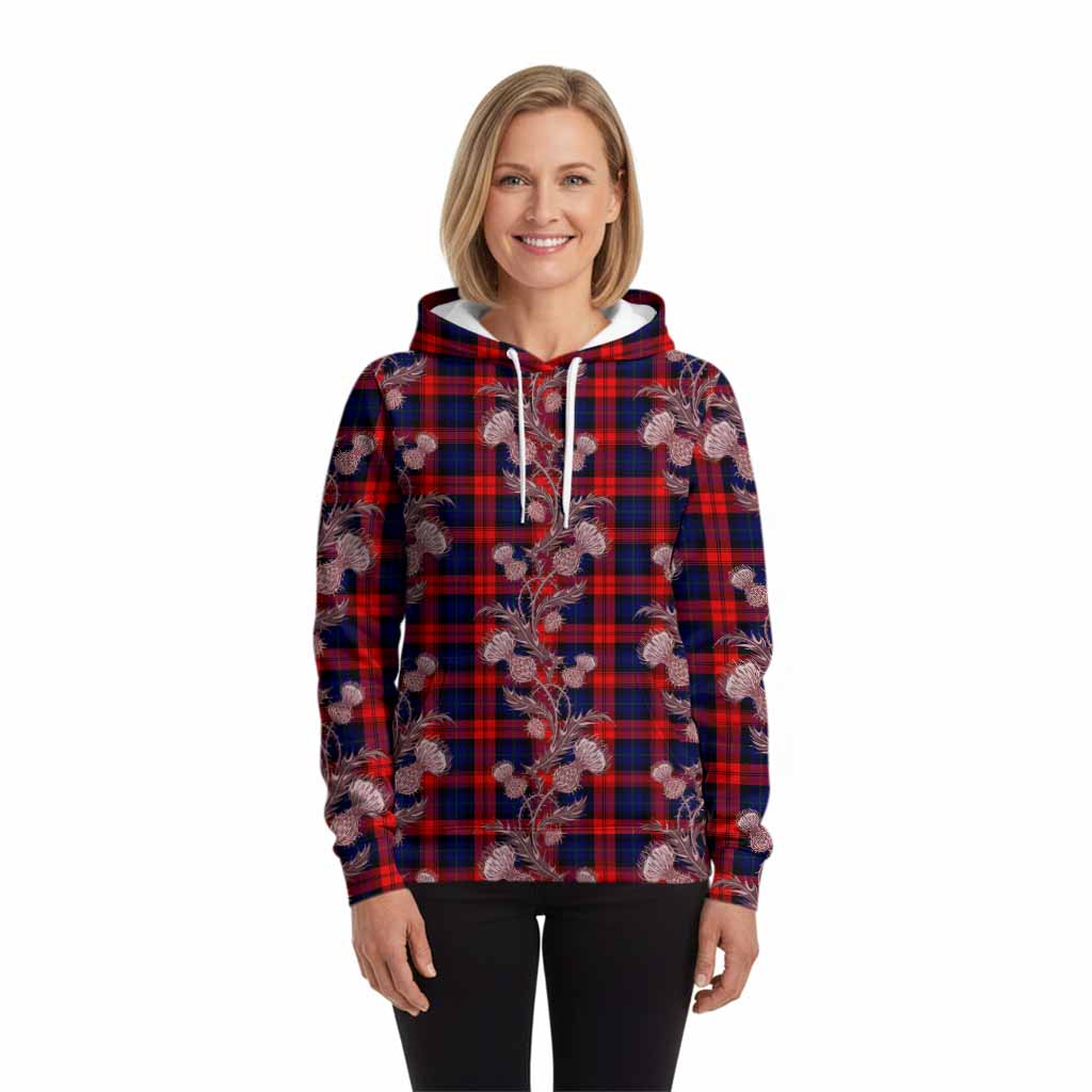 McLaughlin Tartan Hoodie Seamless Scottish Thistle Flowers