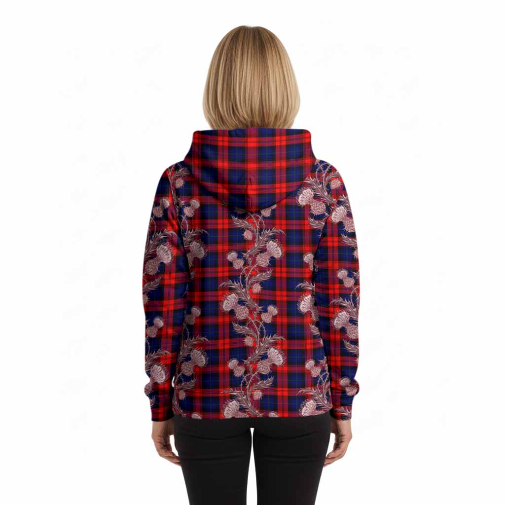 McLaughlin Tartan Hoodie Seamless Scottish Thistle Flowers