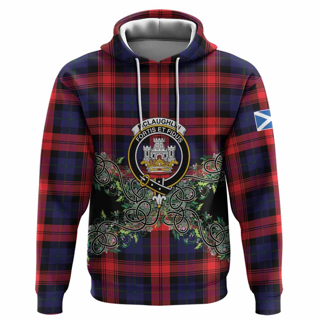 McLaughlin Tartan Hoodie Thistle Scottish Spirit