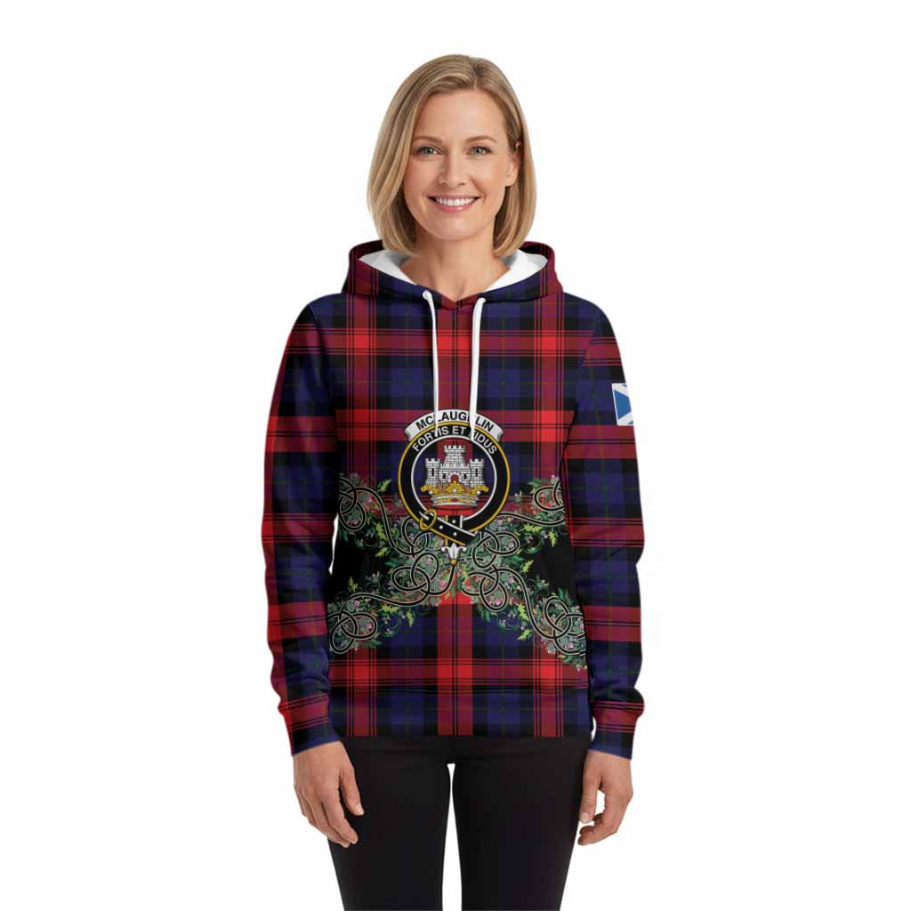 McLaughlin Tartan Hoodie Thistle Scottish Spirit