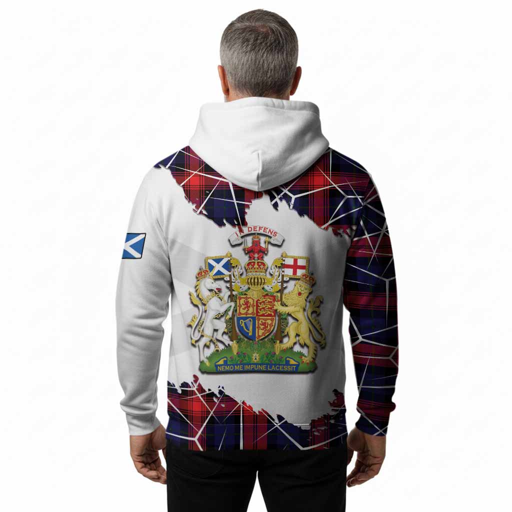 McLaughlin Tartan Hoodie with Family Crest and Lion Rampant Grunge Style