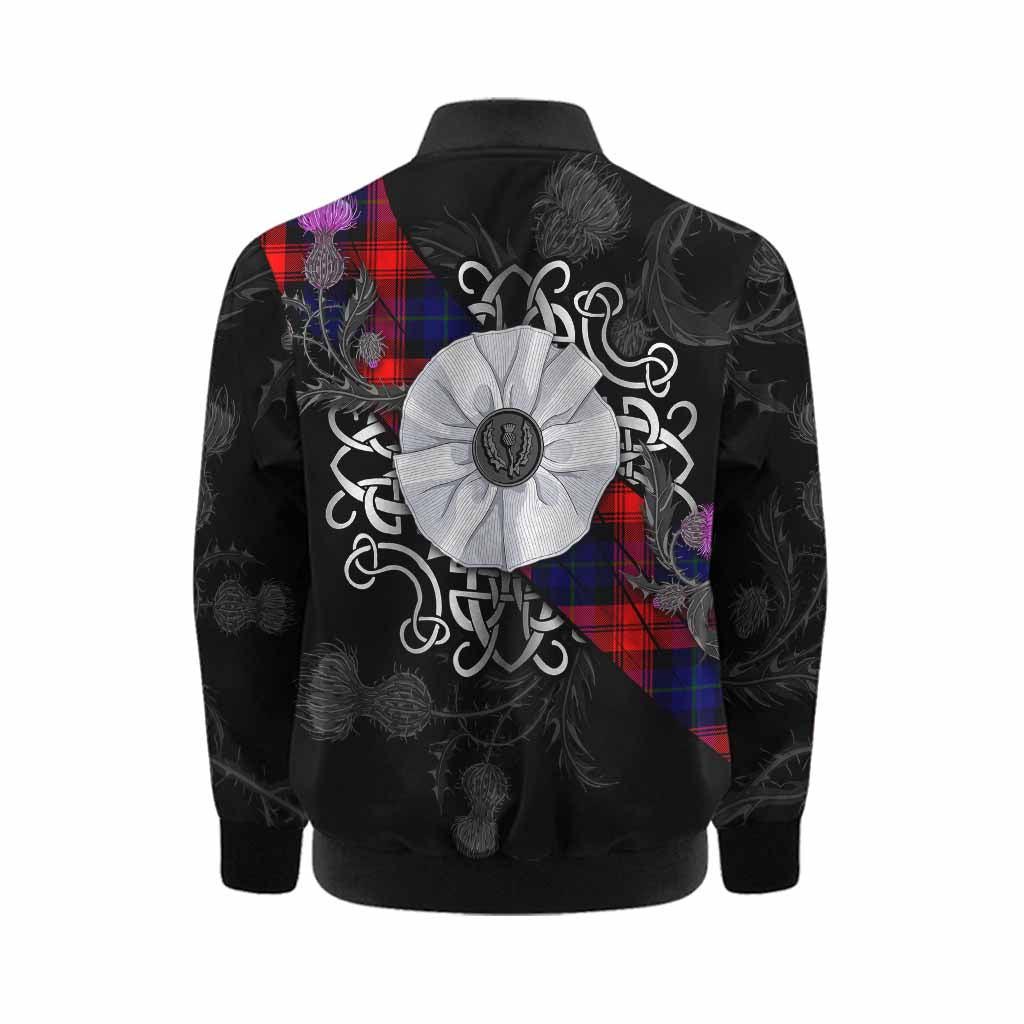 McLaughlin Tartan Kid Bomber Jacket Jacobite White Rose Kid - Tartan Vibes Clothing