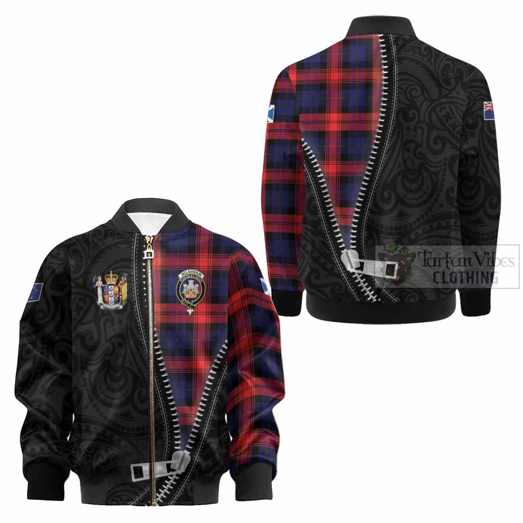 McLaughlin Tartan Kid Bomber Jacket New Zealand Pattern Unique Zipper Stylized