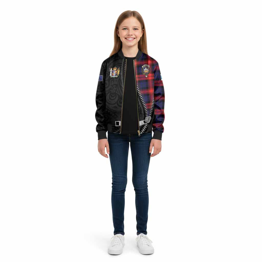 McLaughlin Tartan Kid Bomber Jacket New Zealand Pattern Unique Zipper Stylized