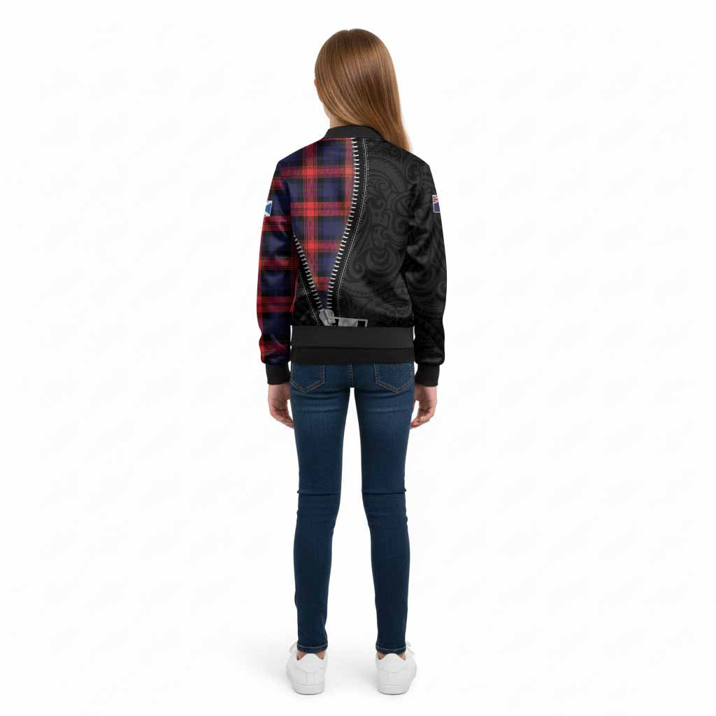 McLaughlin Tartan Kid Bomber Jacket New Zealand Pattern Unique Zipper Stylized