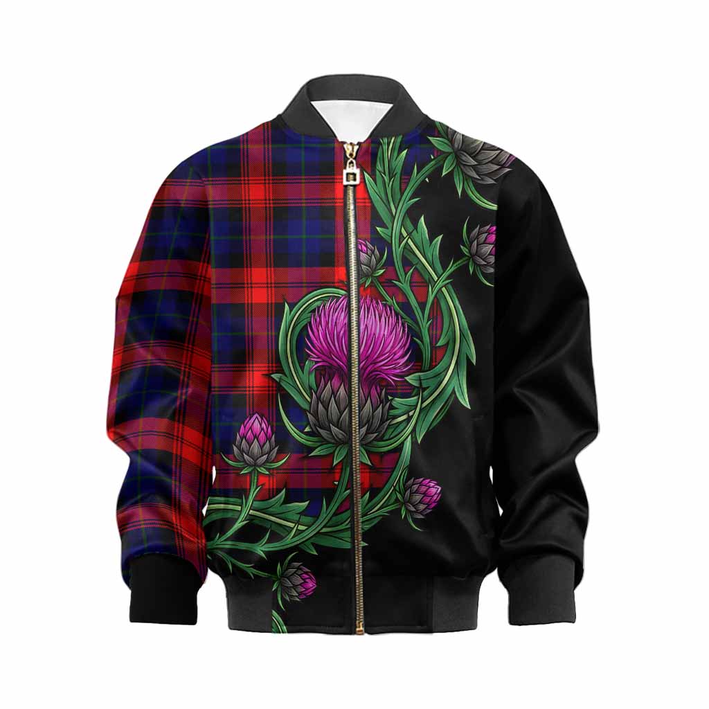 McLaughlin Tartan Kid Bomber Jacket Resilient Scottish Thistle Kid XS - Tartan Vibes Clothing