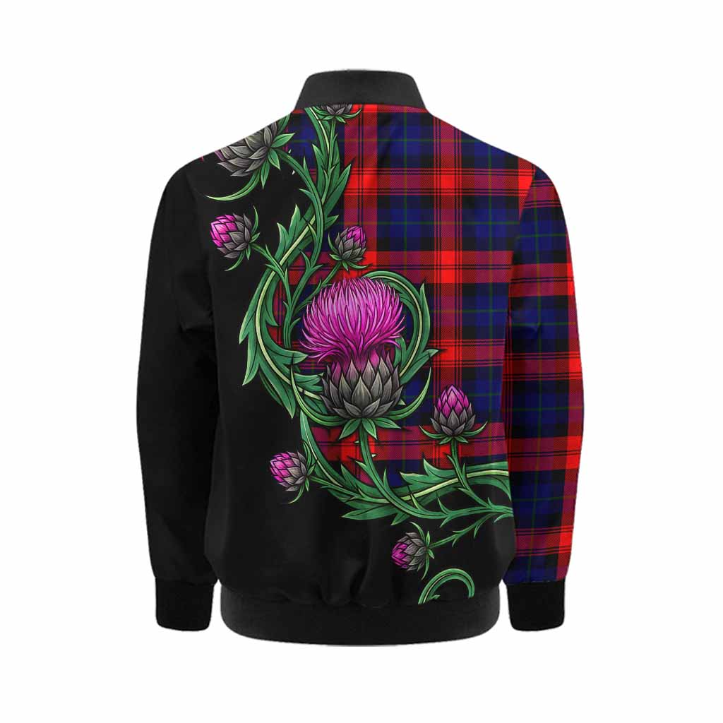 McLaughlin Tartan Kid Bomber Jacket Resilient Scottish Thistle Kid - Tartan Vibes Clothing
