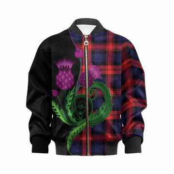 McLaughlin Tartan Kid Bomber Jacket Traditional Scottish Thistle