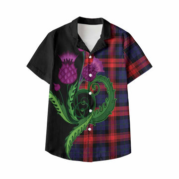 McLaughlin Tartan Kid Hawaiian Shirt Traditional Scottish Thistle