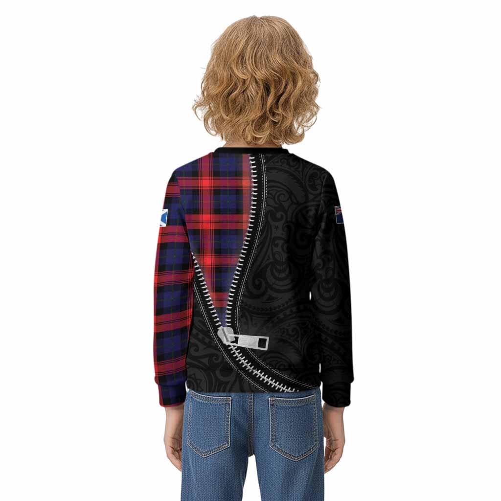 McLaughlin Tartan Kid Knitted Sweatshirt New Zealand Pattern Unique Zipper Stylized