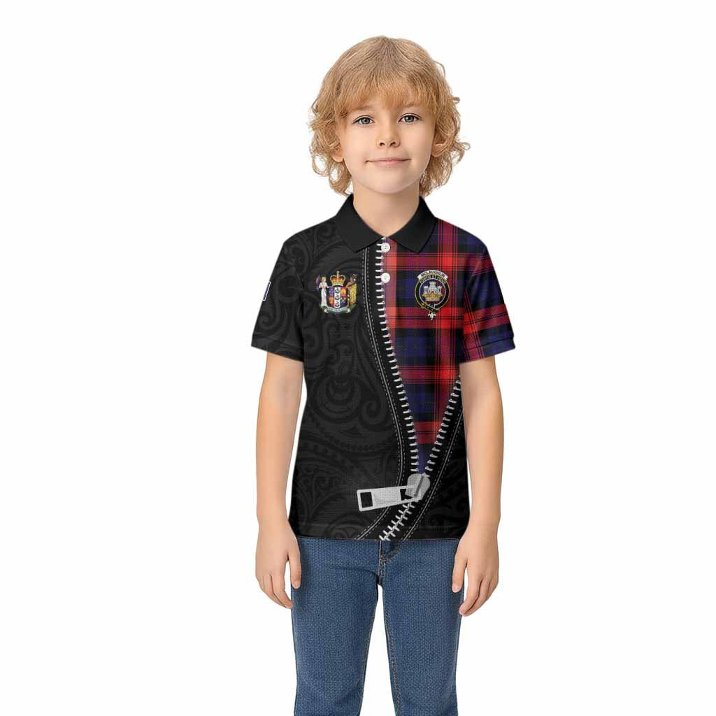 McLaughlin Tartan Kid Polo Shirt New Zealand Pattern Unique Zipper Stylized
