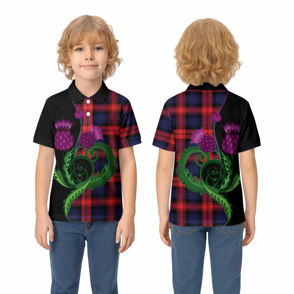 McLaughlin Tartan Kid Polo Shirt Traditional Scottish Thistle
