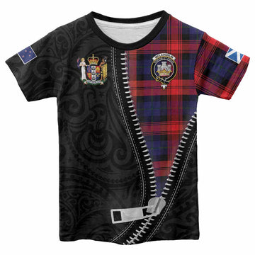 McLaughlin Tartan Kid T-shirt New Zealand Pattern Unique Zipper Stylized