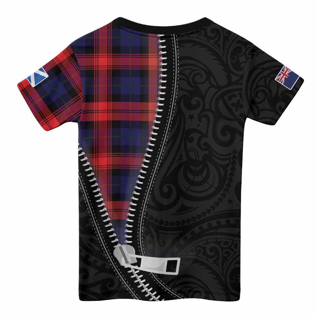 McLaughlin Tartan Kid T-shirt New Zealand Pattern Unique Zipper Stylized