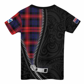 McLaughlin Tartan Kid T-shirt New Zealand Pattern Unique Zipper Stylized